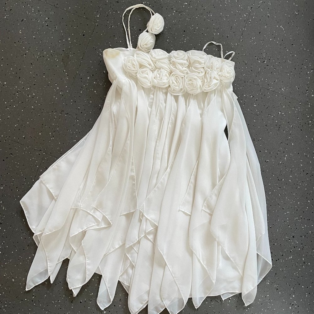 White Designer One-Shoulder Dress